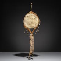 Arapaho Painted Parfleche Shield