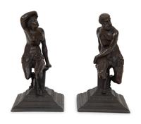 A Pair of Grand Tour Style Bronze Satyr Figures