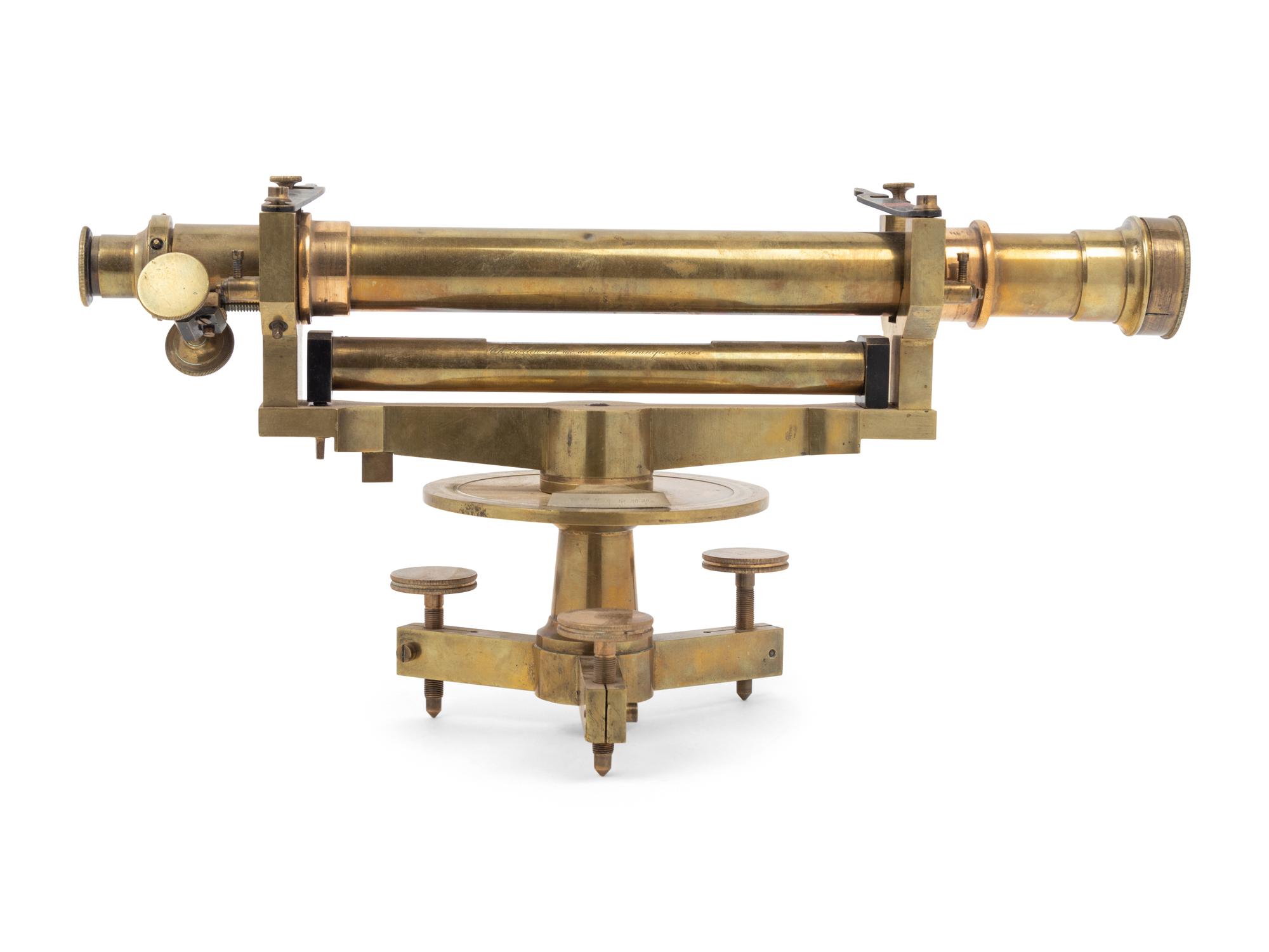 A French Brass Surveyor's Level