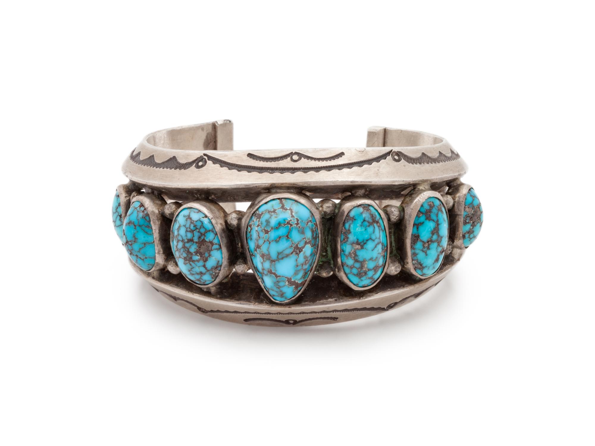 Silver and Turquoise Cuff Bracelet