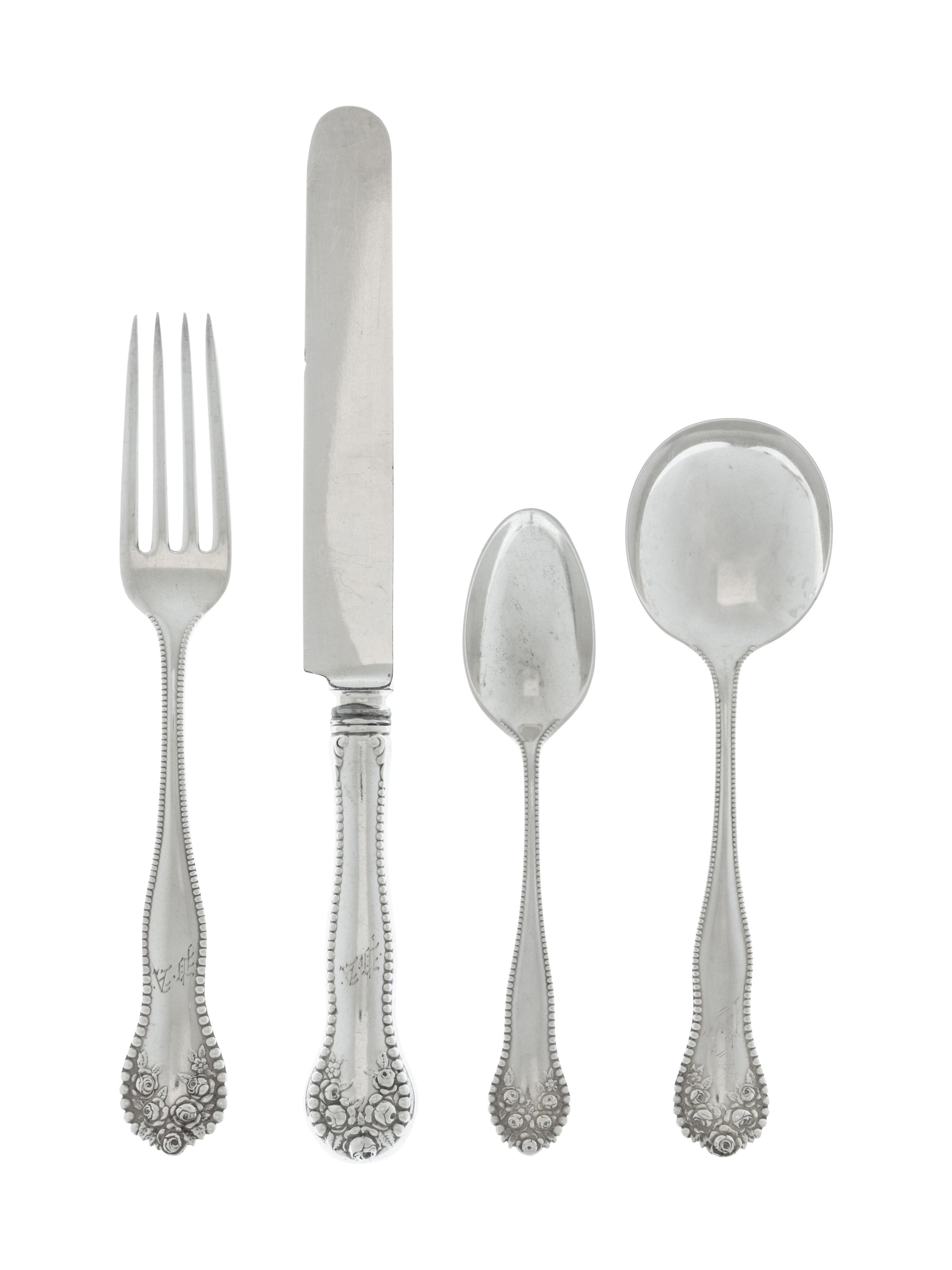 An American Silver Flatware Service