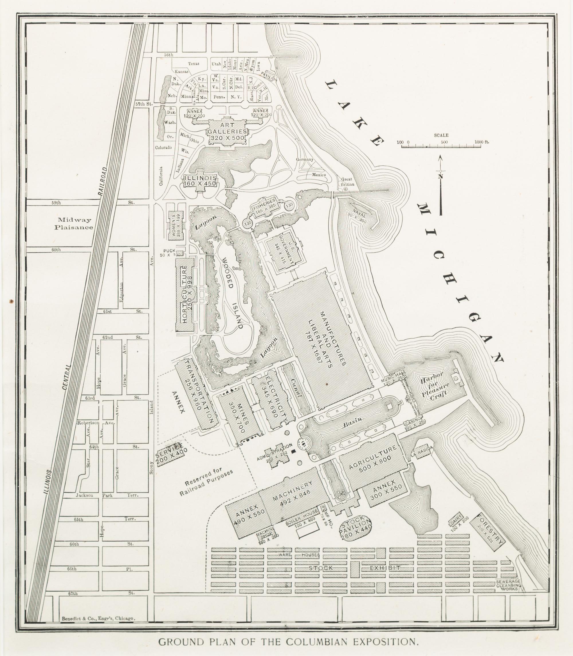 [COLUMBIAN EXPOSITION]. A group of 3 Columbian Exposition ephemera.