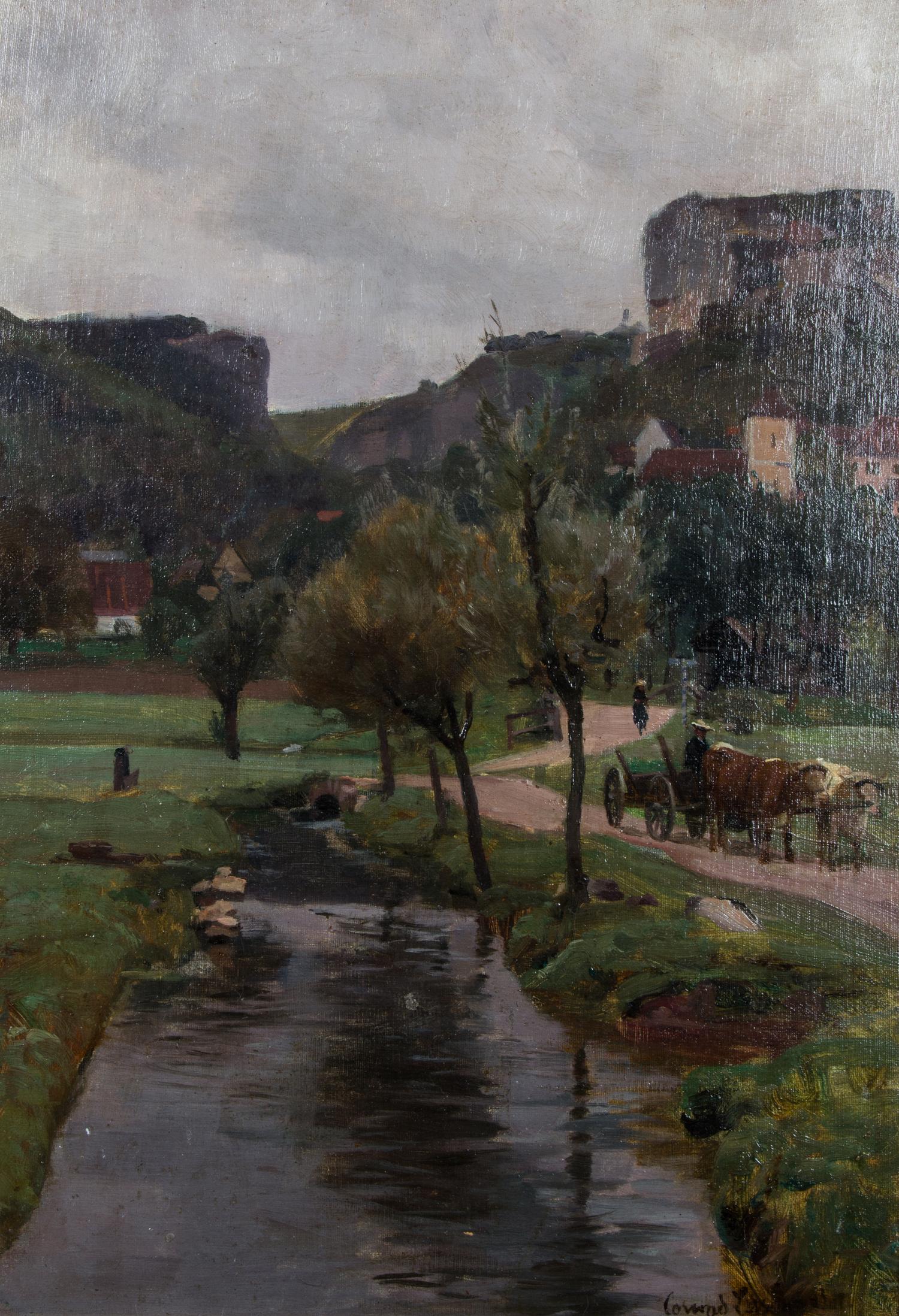 Konrad Lessing, (German, 1852-1916), Canal Scene
