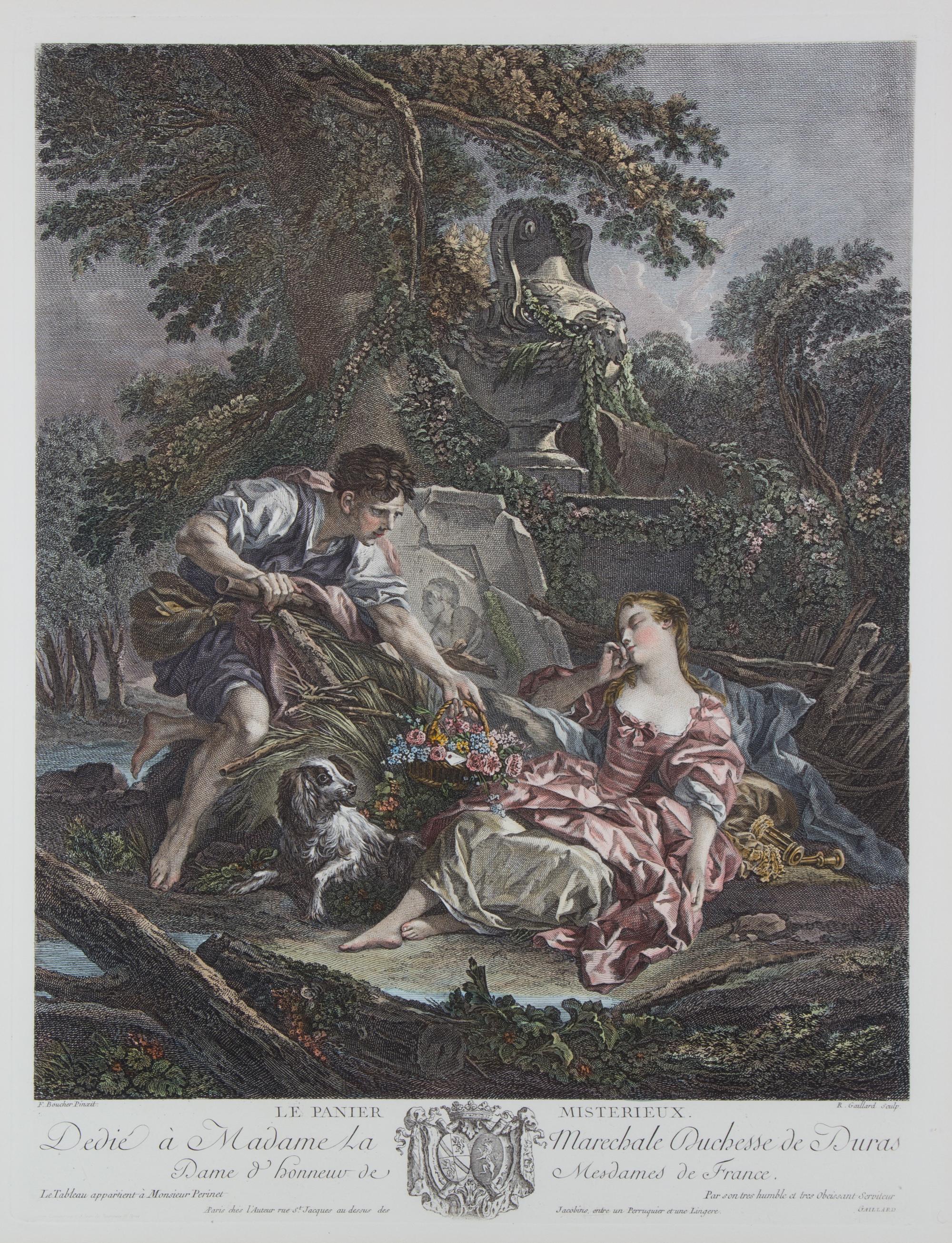 A Pair of French Color Engravings Plate size 19 1/5 x 14 3/4 inches. — 19TH CENTURY