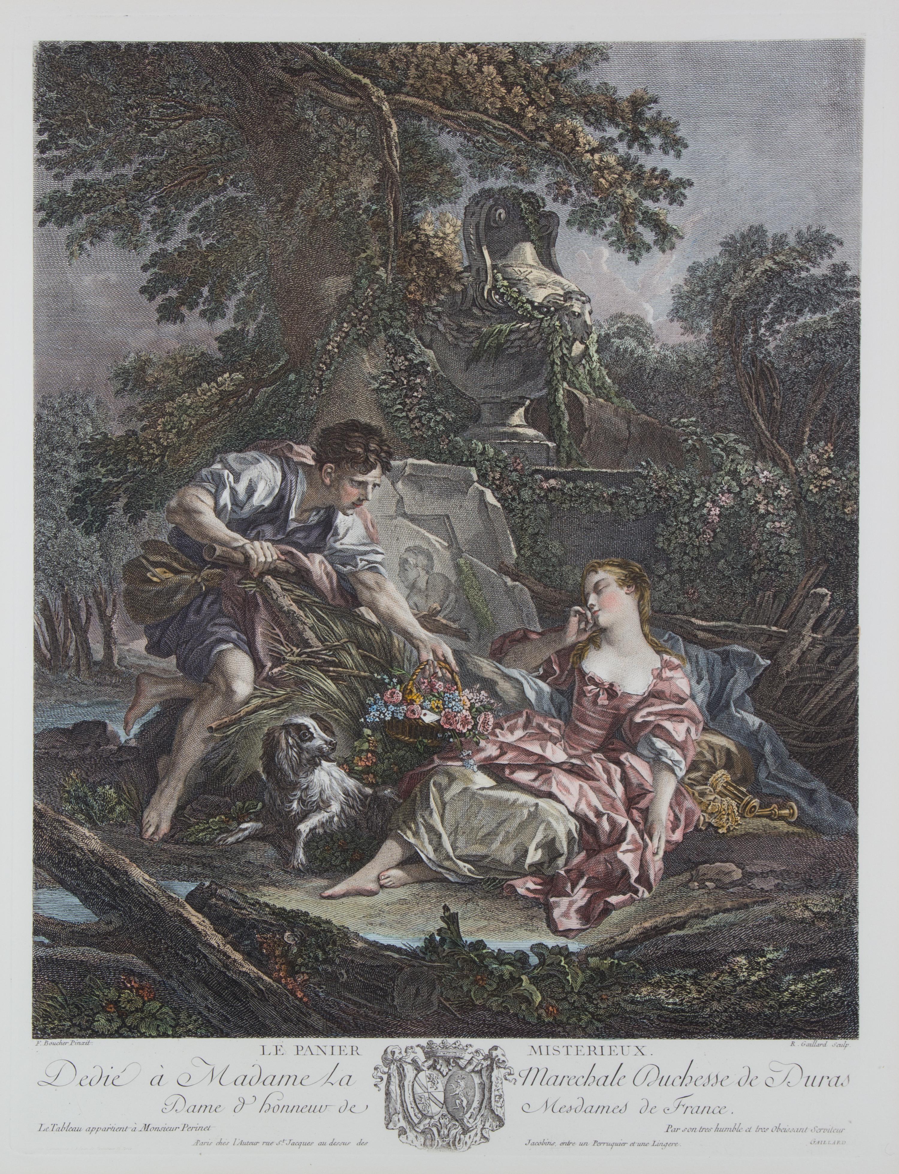 A Pair of French Color Engravings Plate size 19 1/5 x 14 3/4 inches. — 19TH CENTURY