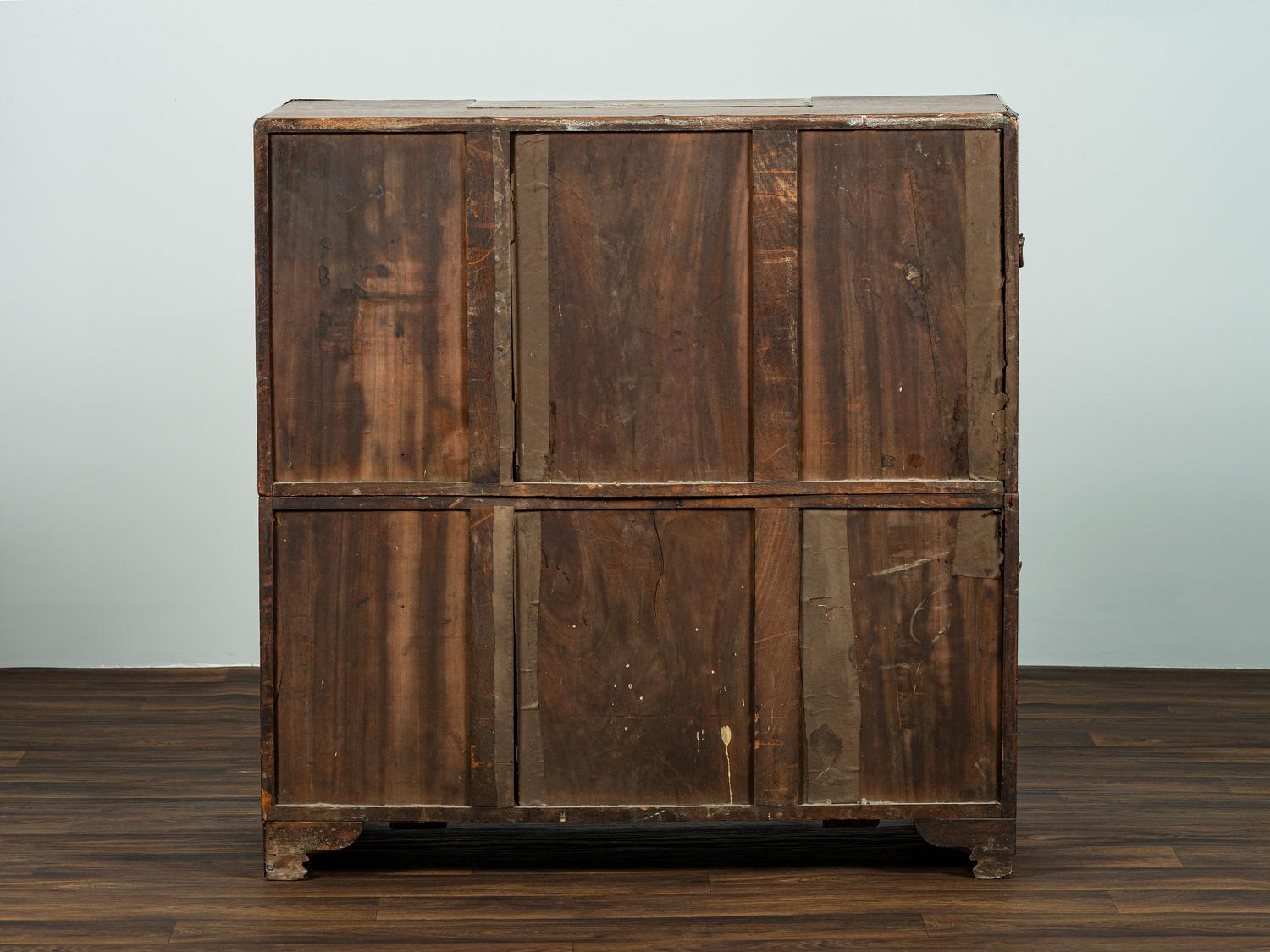 An Anglo-Colonial Brass Mounted Teak Campaign Writing Desk