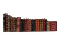 [BINDINGS -- FORE-EDGE PAINTINGS]. A group of 12 works concealing fore-edge paintings depicting country scenes, comprising: