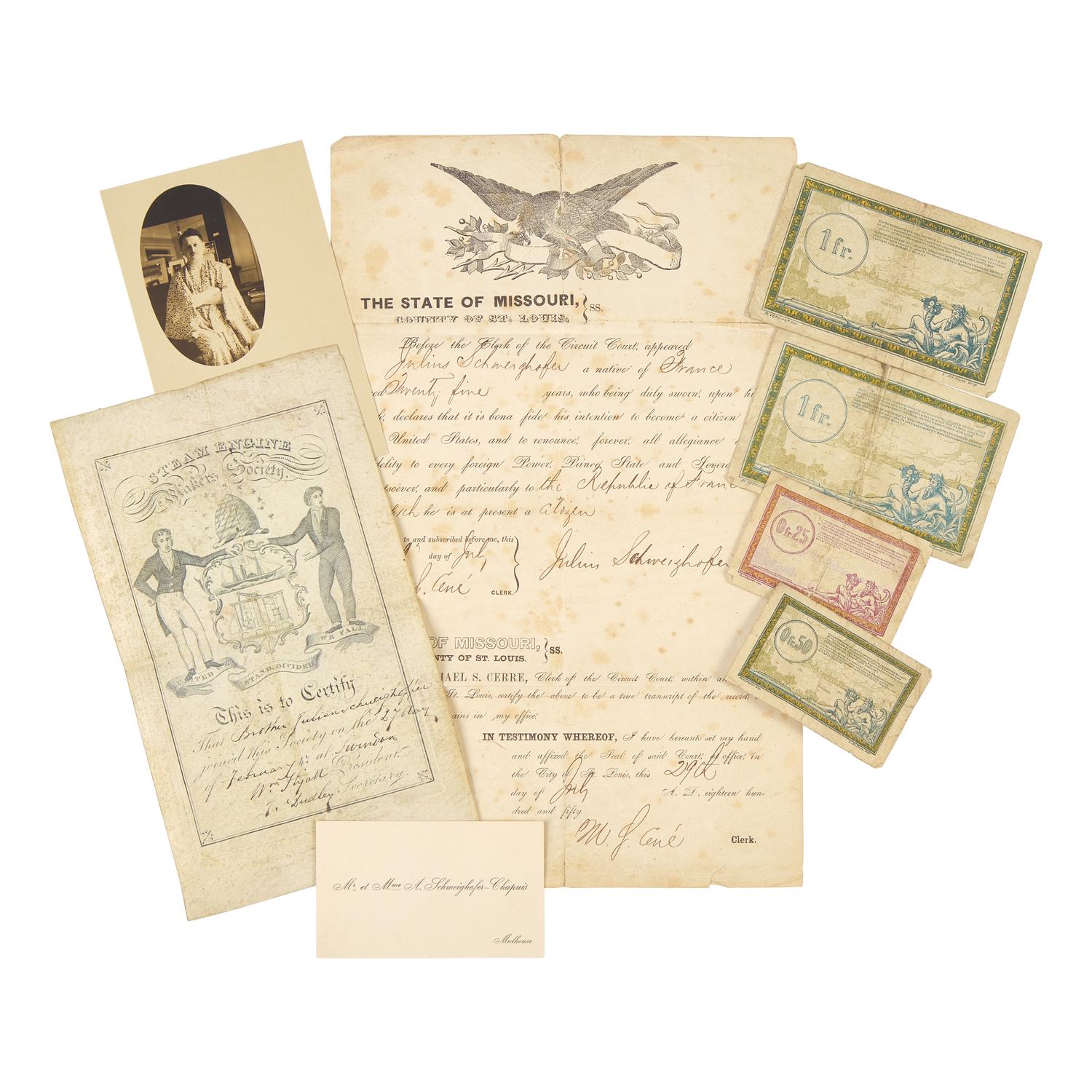 [Native Americana] [Lewis, James Otto] Schweighofer, Julius. Near-Contemporary Sketchbook of Images from James Otto Lewis' "Aboriginal Port Folio"