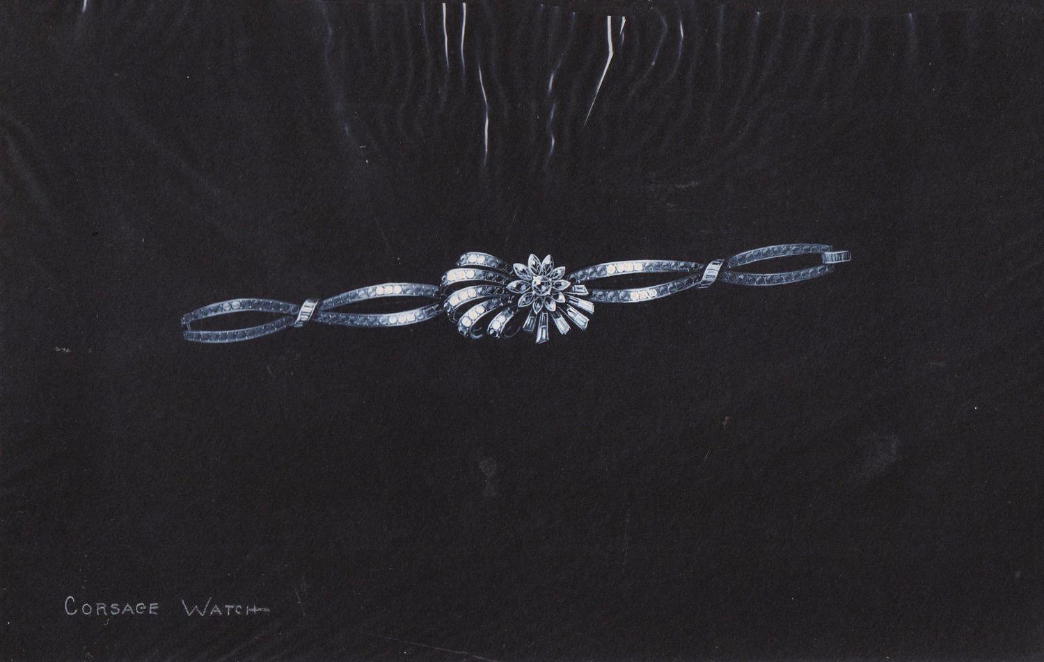 A Collection of Original Gouache on Paper Jewelry Designs by Anne Howe Geyer for Trabert & Hoeffer-Mauboussin and Others, Circa 1950's,