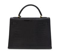 An Hermes 32cm Black Porosus Crocodile Kelly Bag, 12" x 9.5" x 4.5".