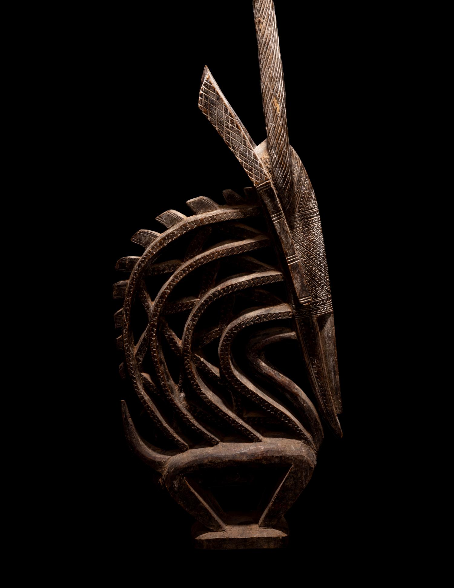 A Bamana Wood Antelope (Chiwara)