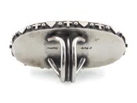 Sterling Silver and Turquoise Ring, with Cross and Heart Design