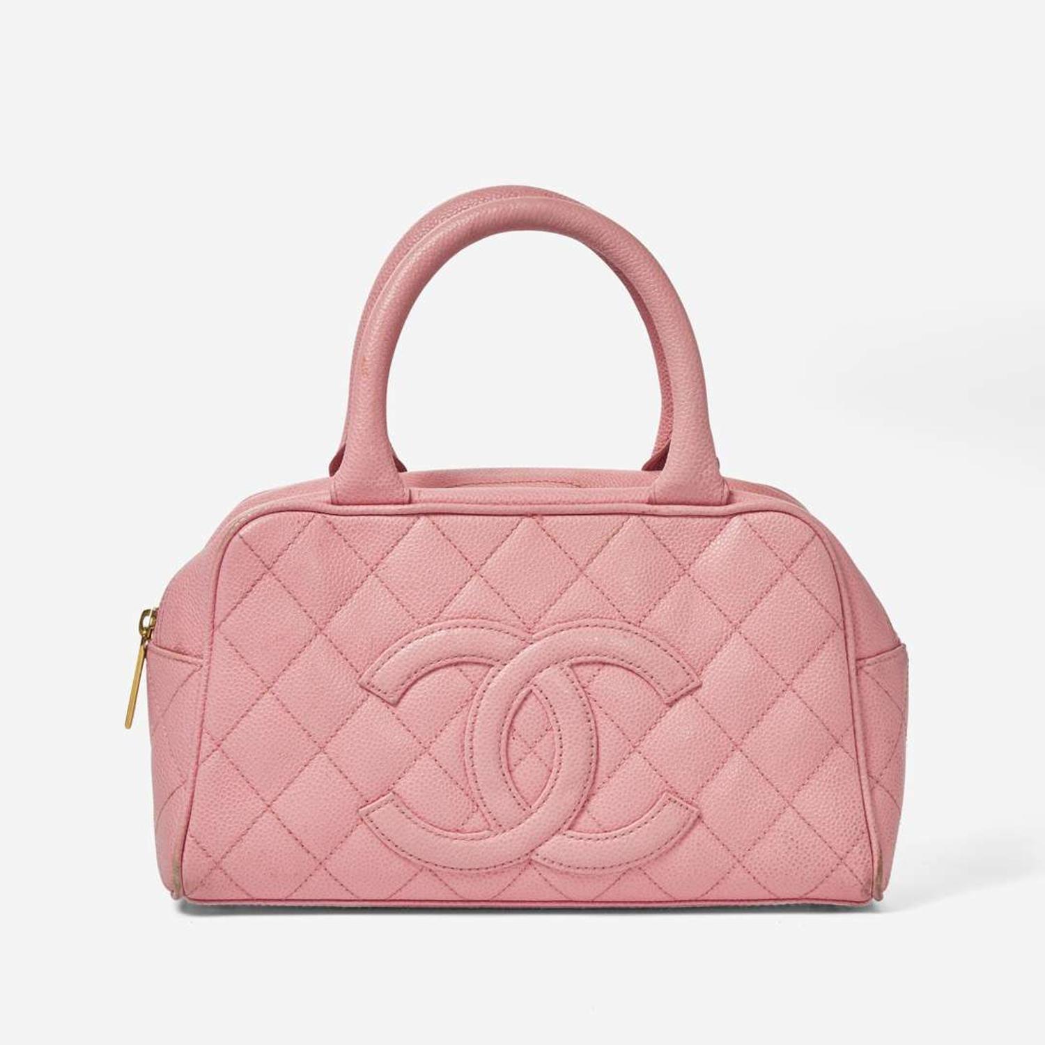 A Pink Chanel Mini Bowling Bag Chanel
