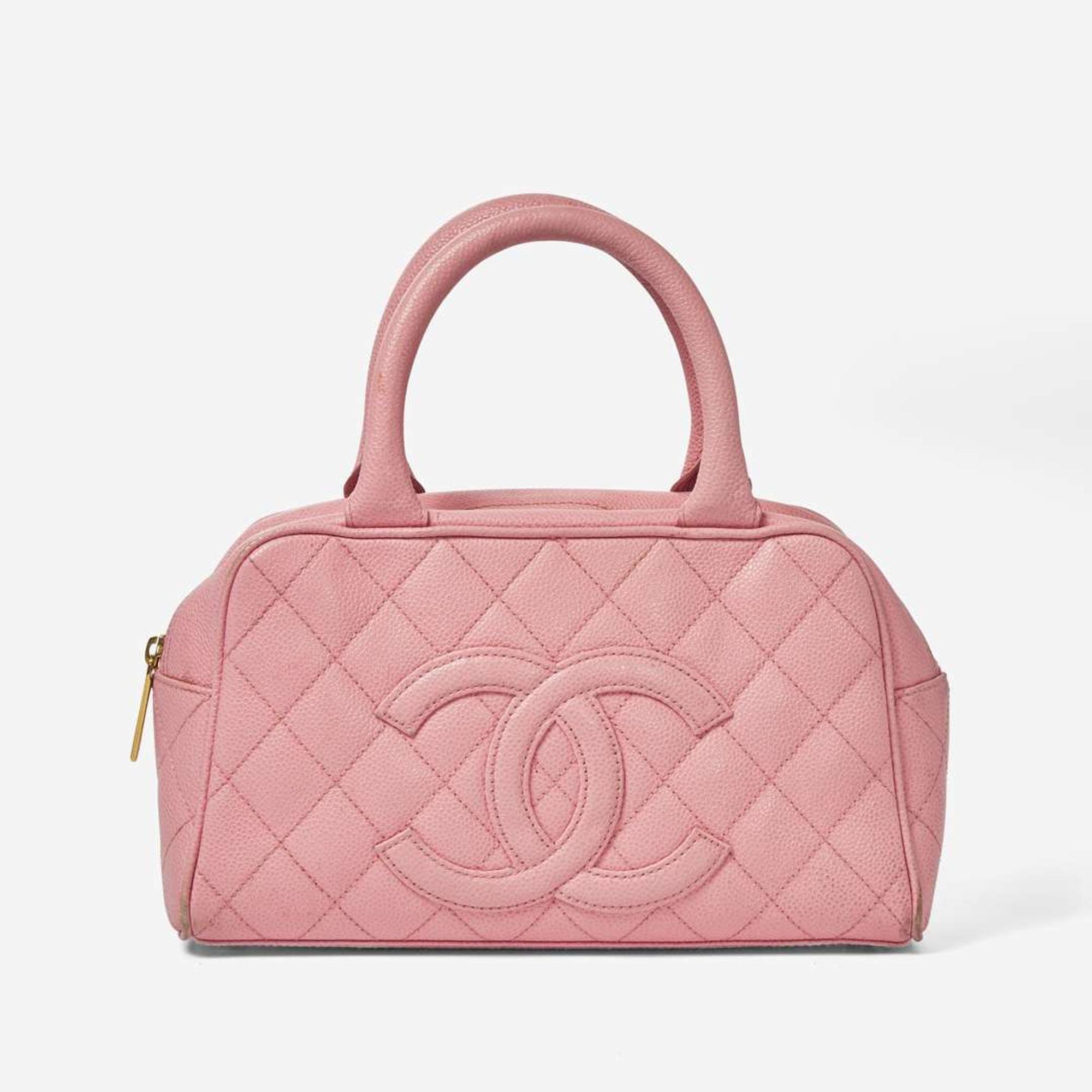 A Pink Chanel Mini Bowling Bag Chanel