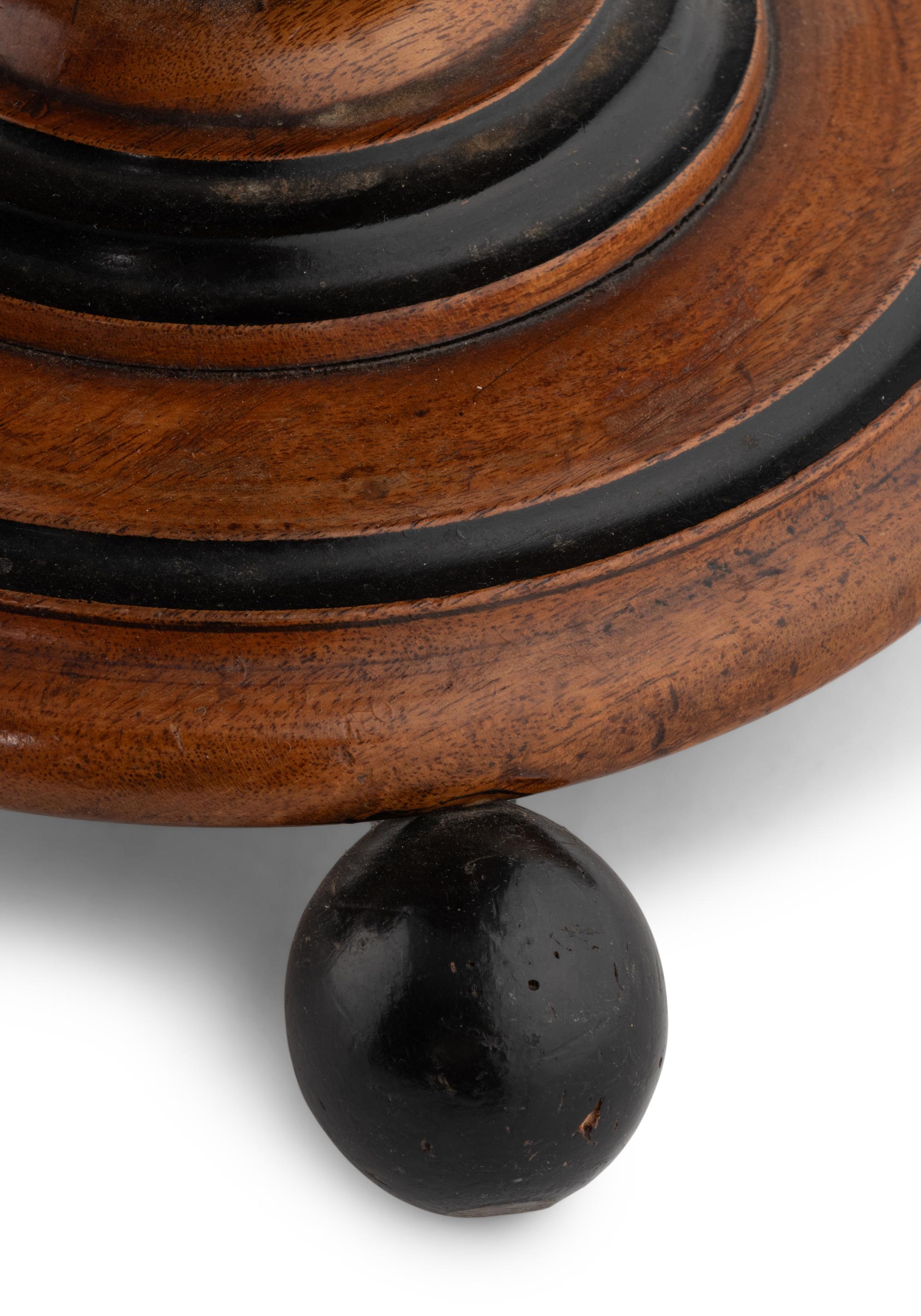 A Near Pair of Dutch Walnut and Part Ebonized Peat Buckets