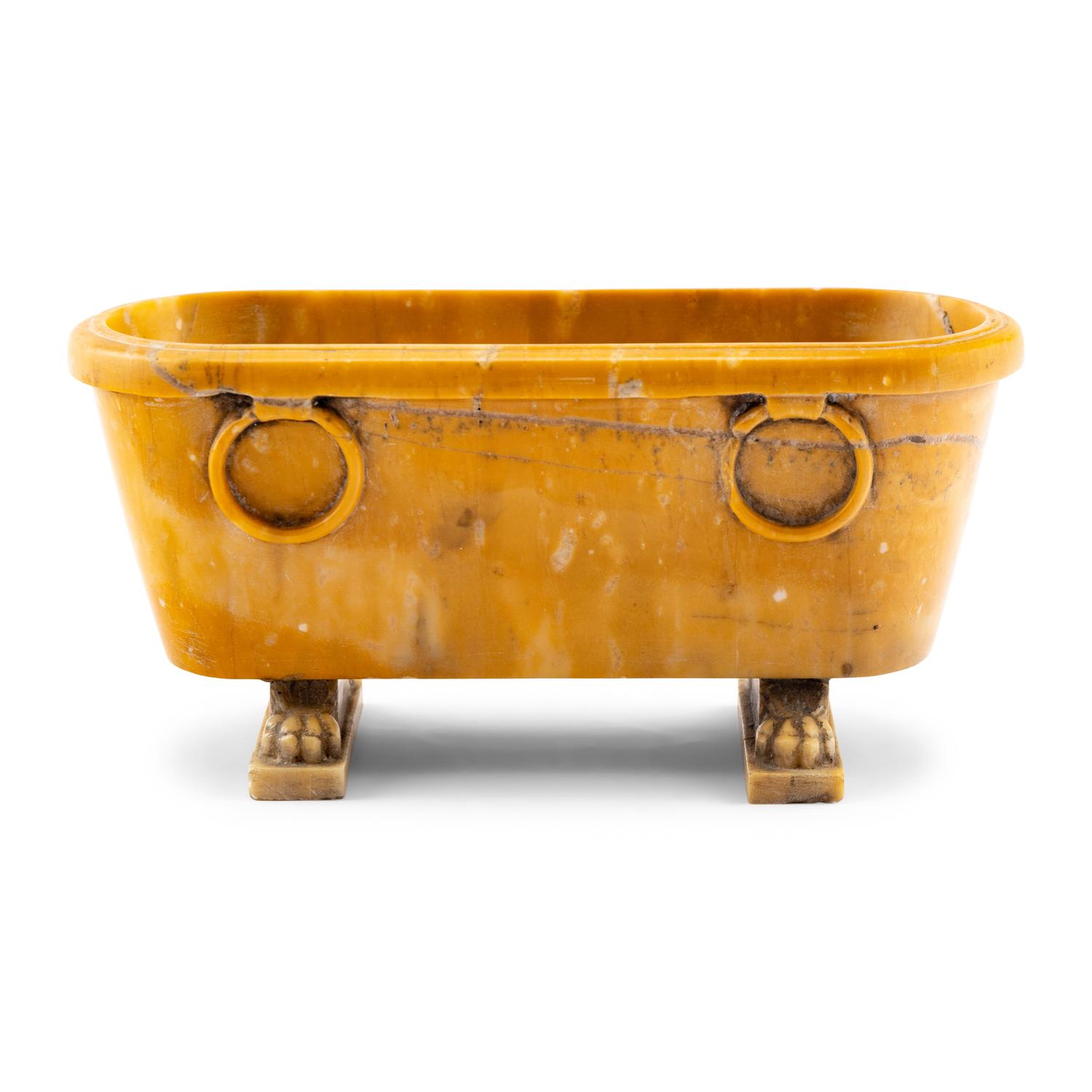 A Grand Tour Marmo Giallo Antico Marble Sarcophagus