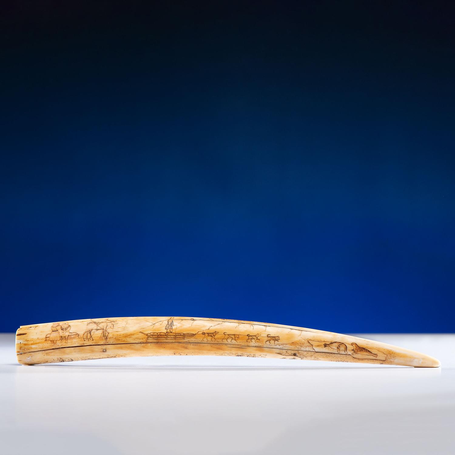 John Octuck (Inuit, 1873-1918) Scrimshawed Cribbage Board