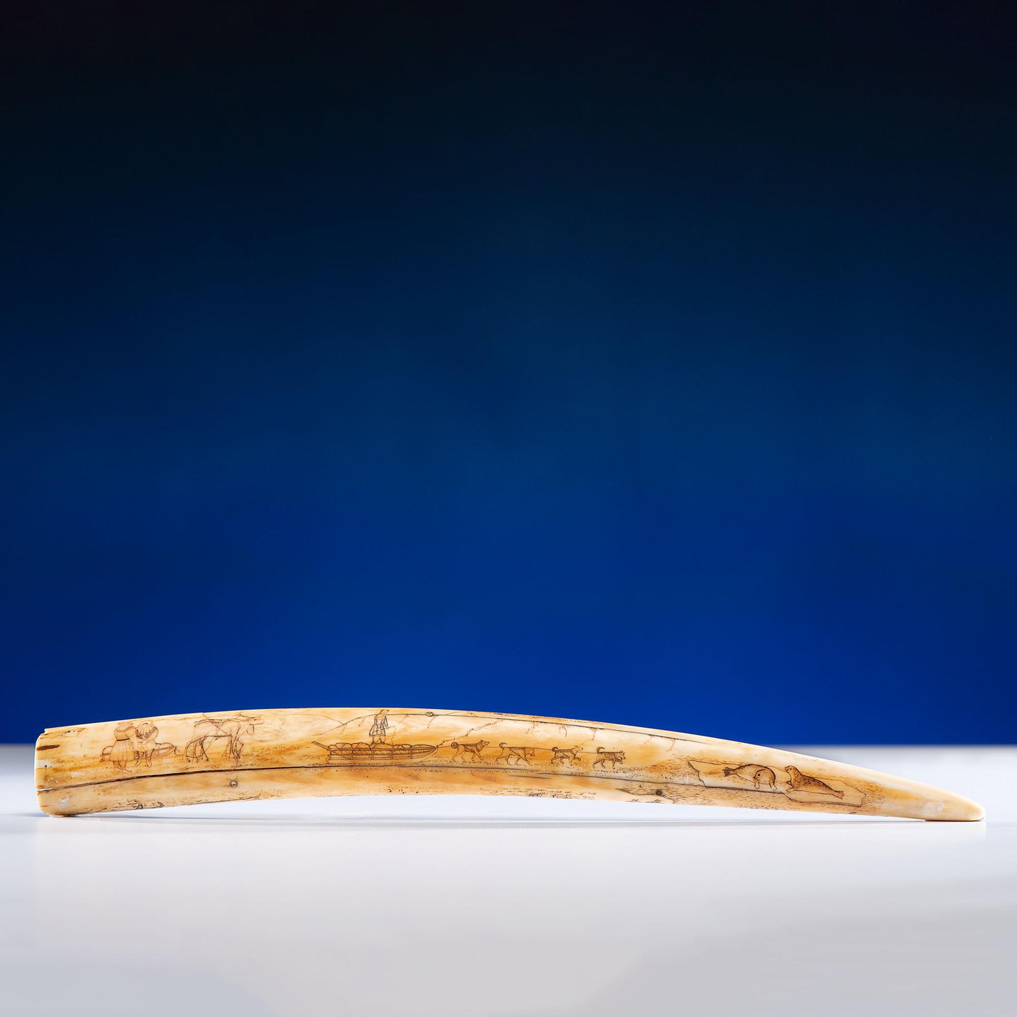 John Octuck (Inuit, 1873-1918) Scrimshawed Cribbage Board