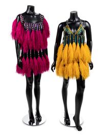 Two Bob Mackie Beaded Cocktail Dress, 1980s