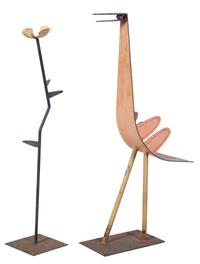 Anne P. Law, (American, 1930-2015), Bird Auditioning with Flower