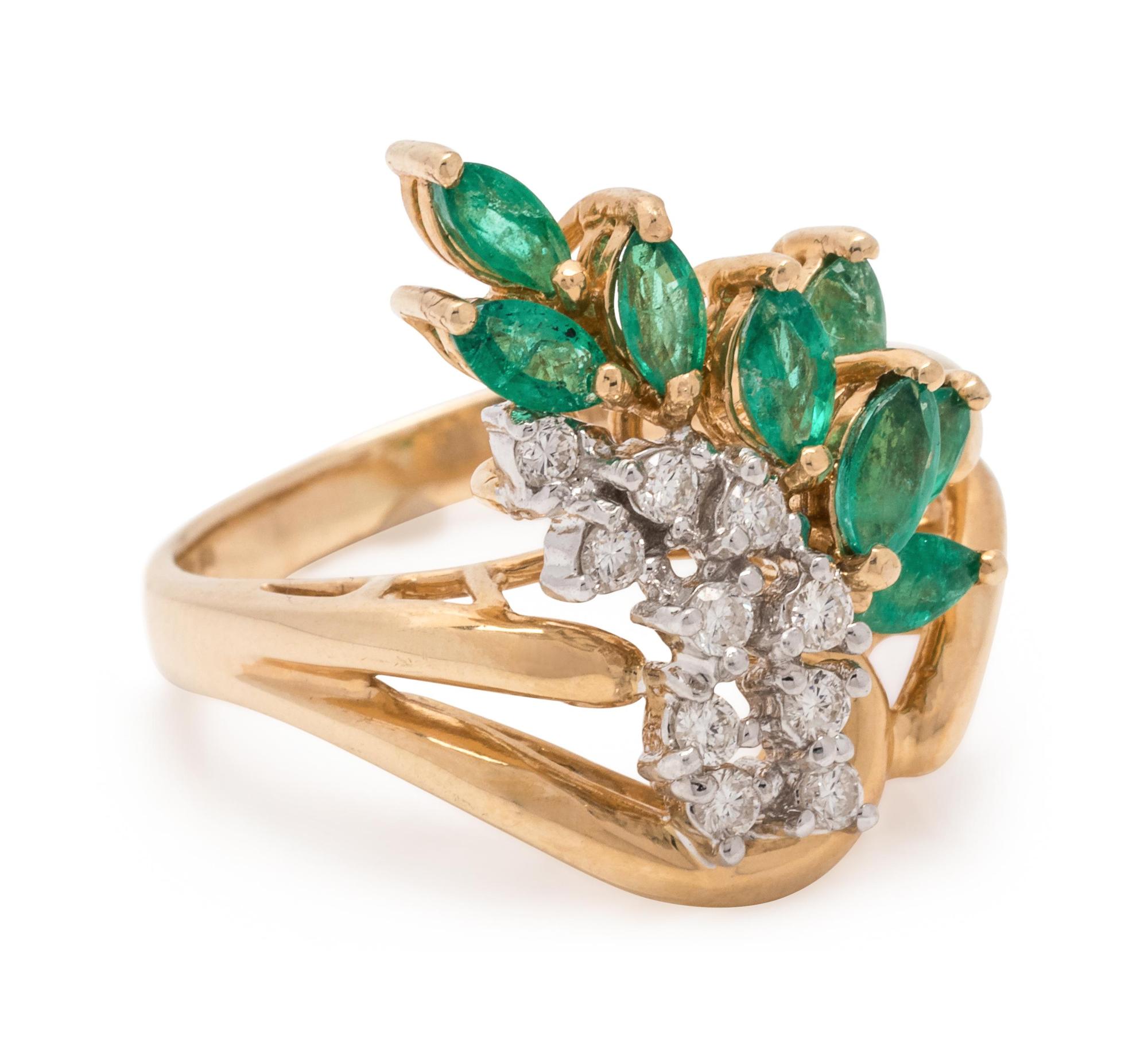 EMERALD AND DIAMOND RING
