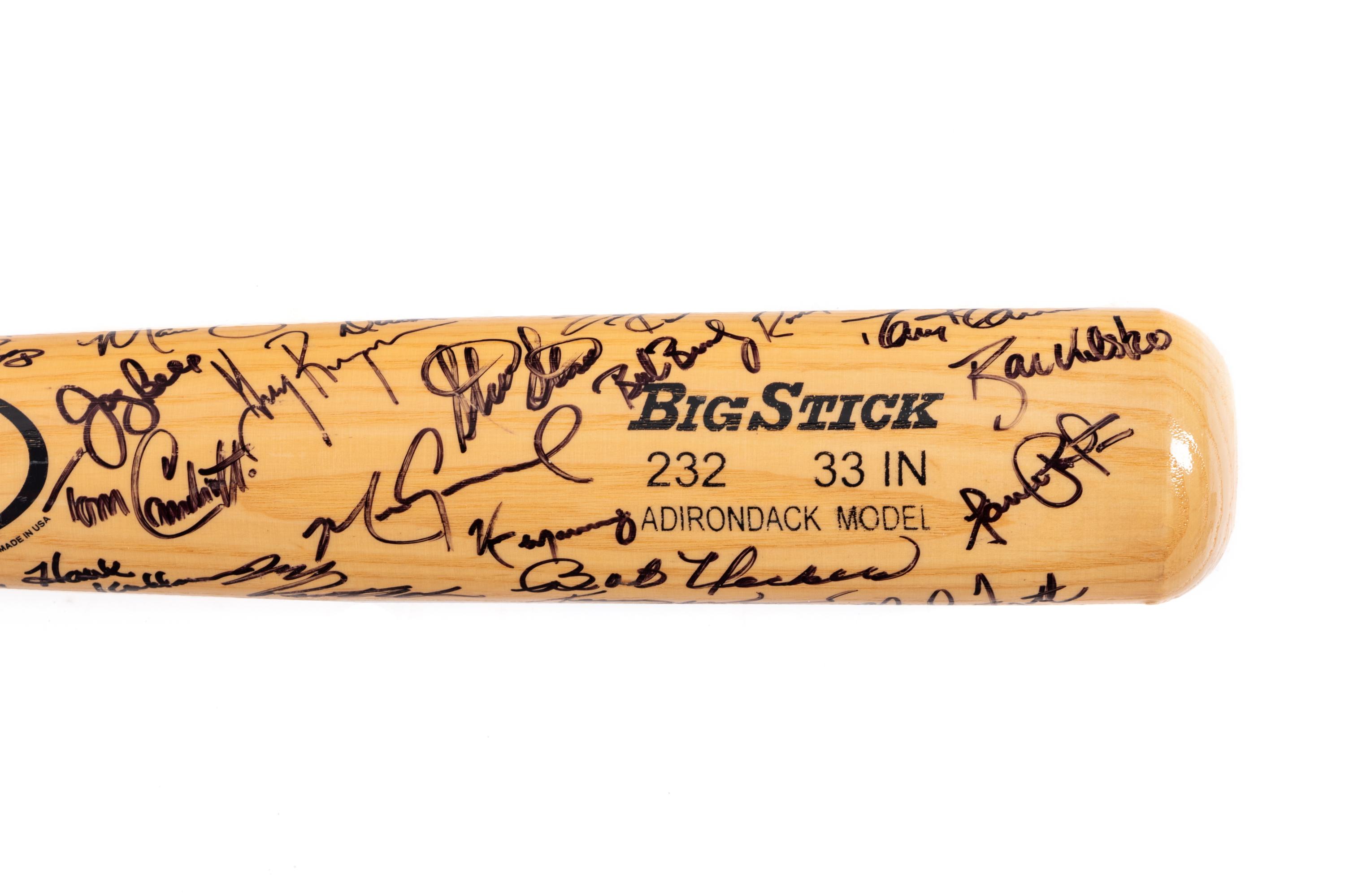 A Group of Baseball Bats Formerly Displayed at Mike Ditka's Restaurant (Including Ken Griffey Jr. and Hank Aaron Signed),