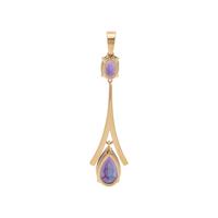 AMETHYST AND DIAMOND PENDANT