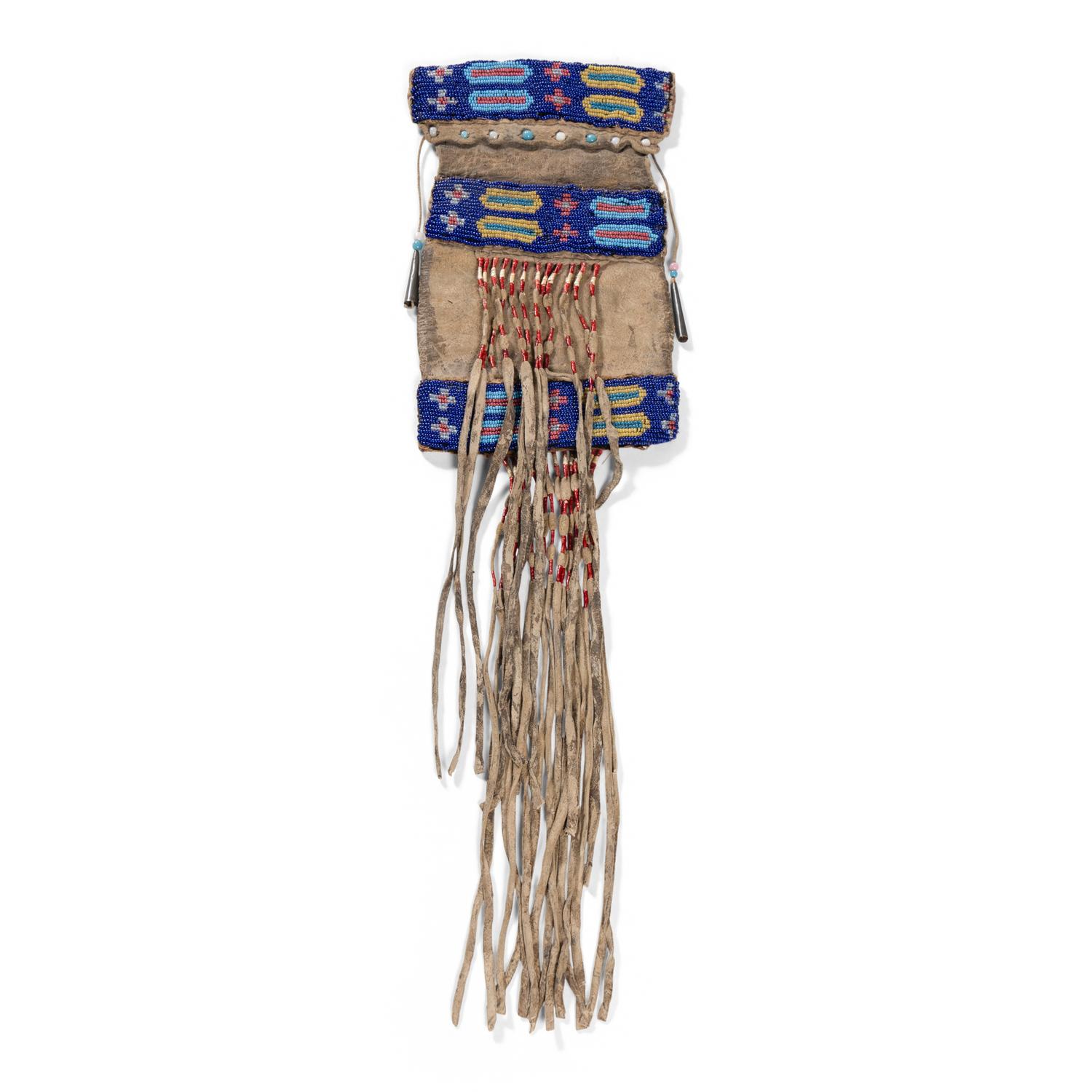 Eastern Plains Beaded Hide Bag