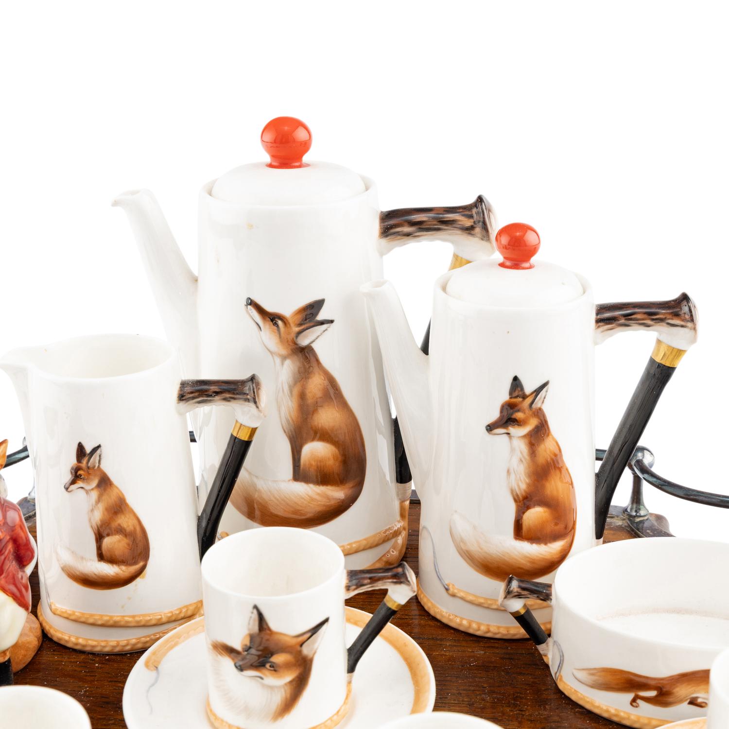 A Royal Doulton Raynard the Fox Porcelain Tea and Coffee Service