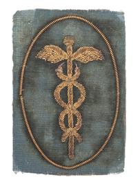 [CIVIL WAR]. Medical insignia featuring gold bullion caduceus.