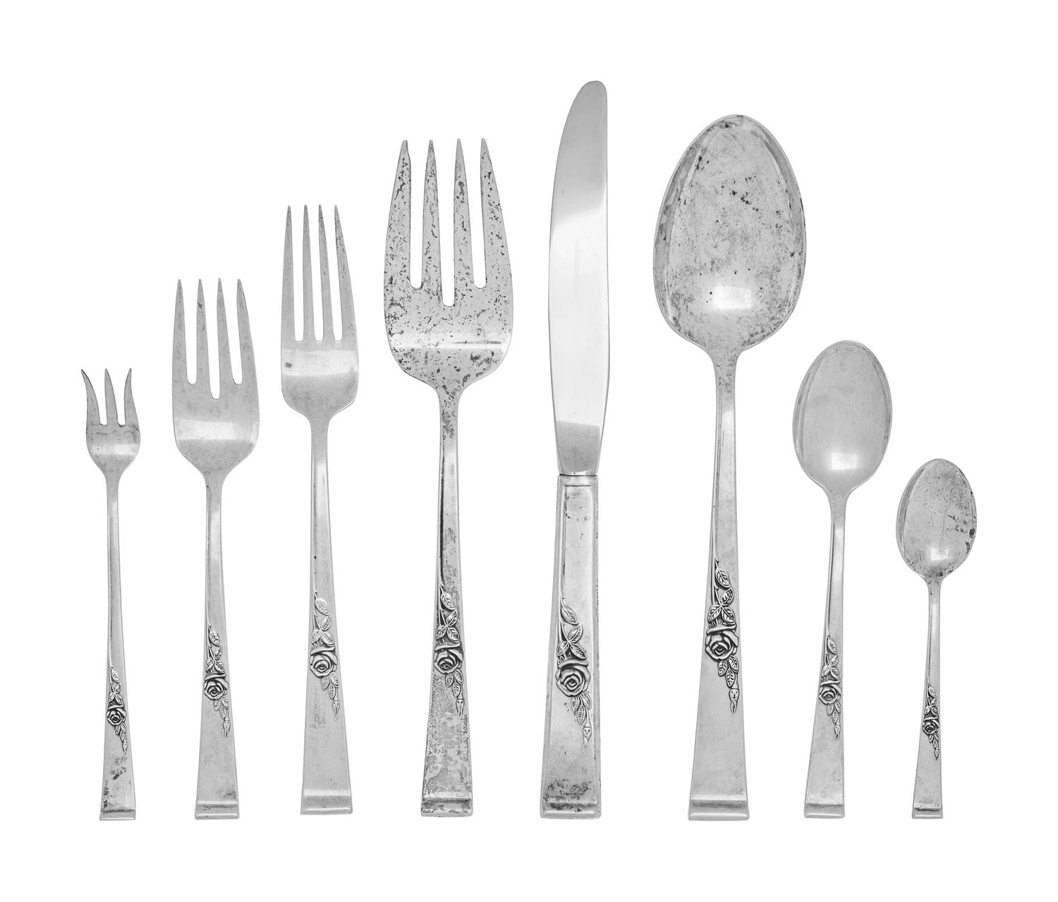 An American Silver Flatware Service