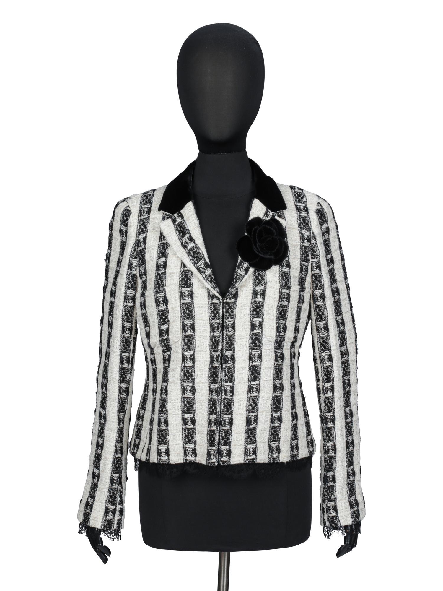 CHANEL, STRIPED TWEED JACKET