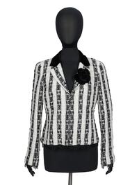 CHANEL, STRIPED TWEED JACKET