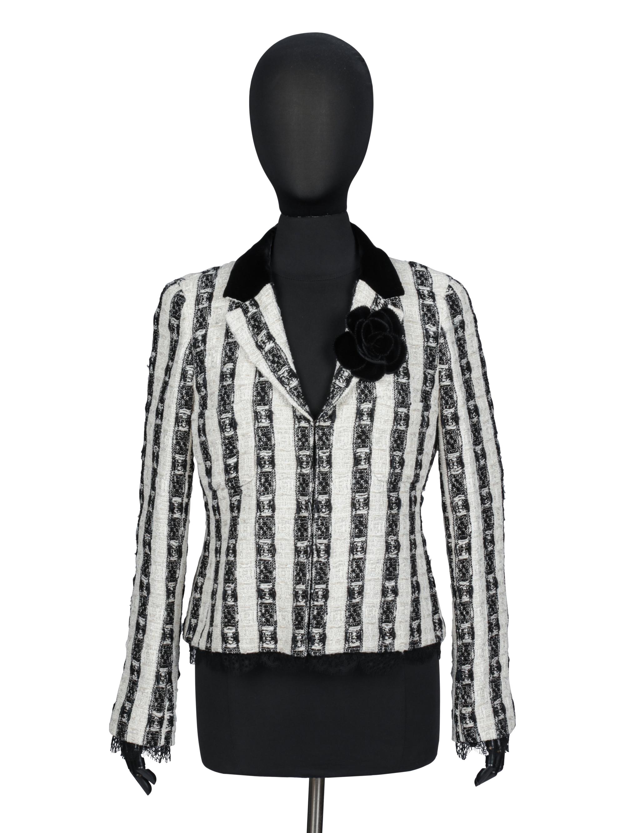 CHANEL, STRIPED TWEED JACKET