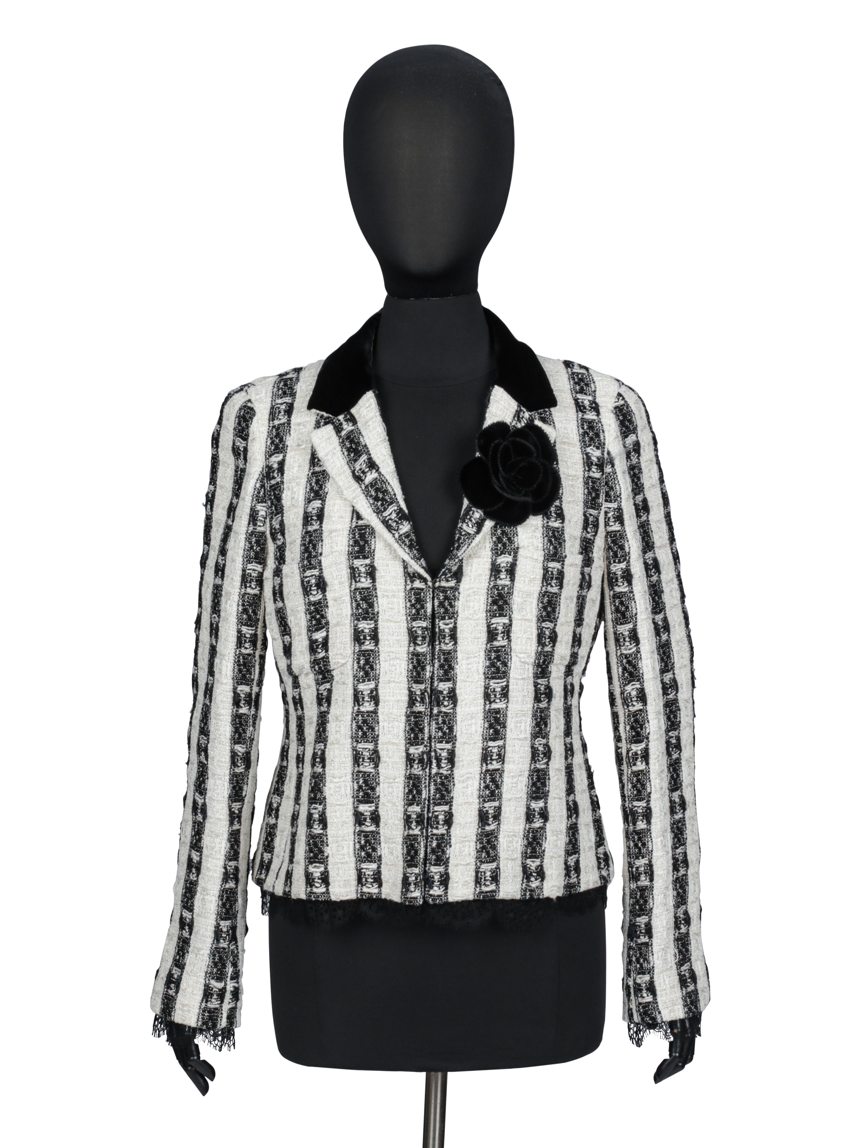 CHANEL, STRIPED TWEED JACKET