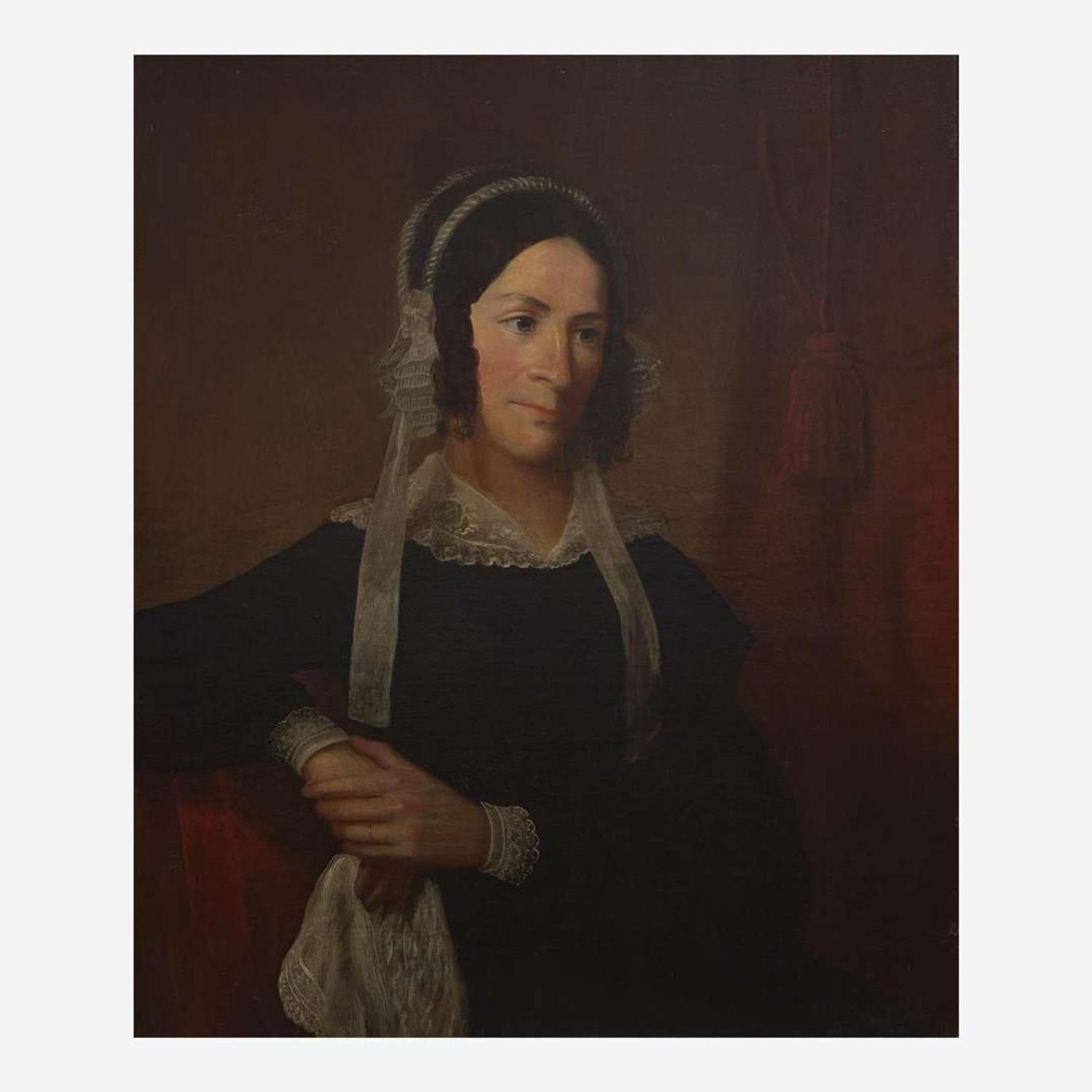 George W. Conarroe (1803-1882) A Pair of Portraits: Mr. & Mrs. Henry Richards of Philadelphia, PA, dated "1834"