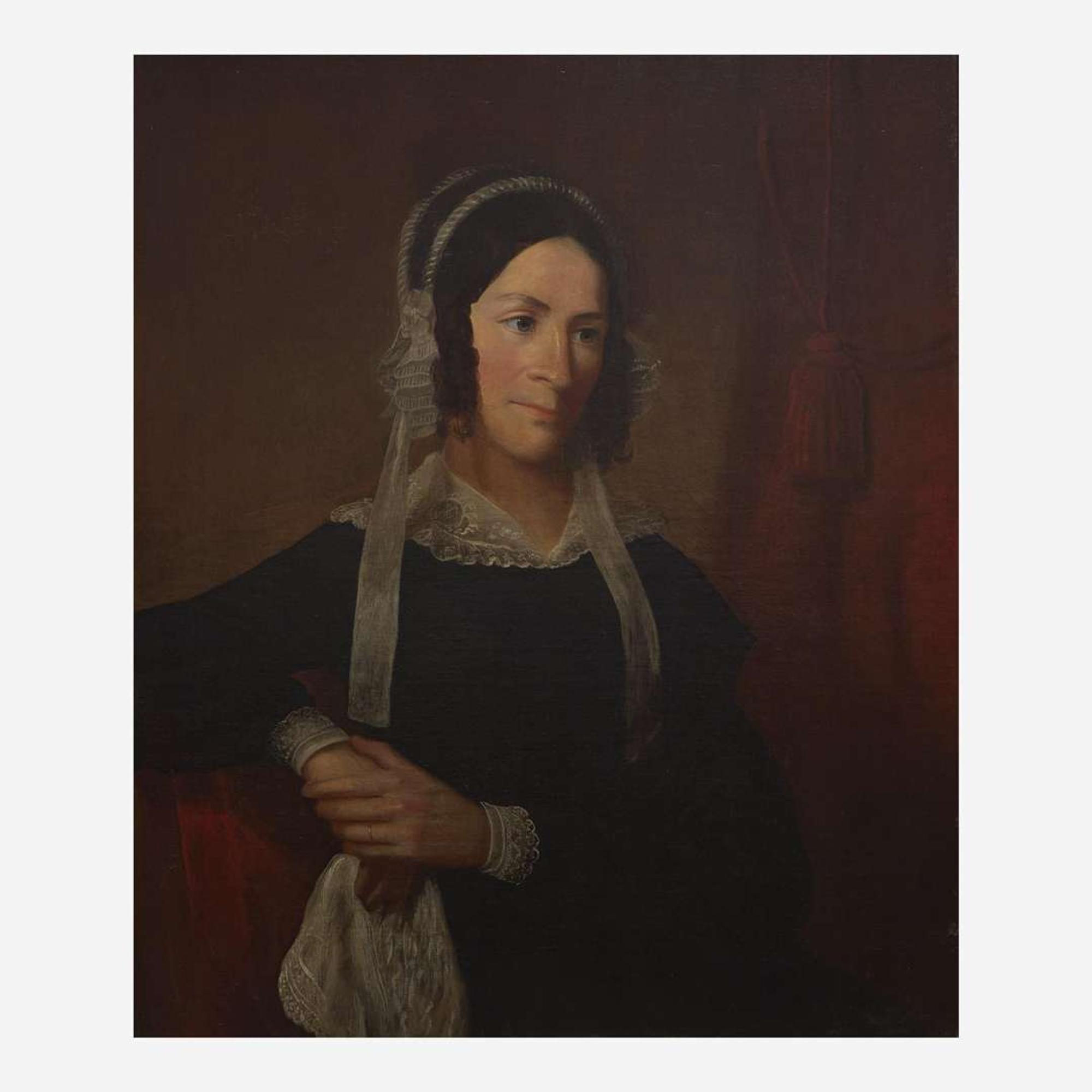 George W. Conarroe (1803-1882) A Pair of Portraits: Mr. & Mrs. Henry Richards of Philadelphia, PA, dated "1834"