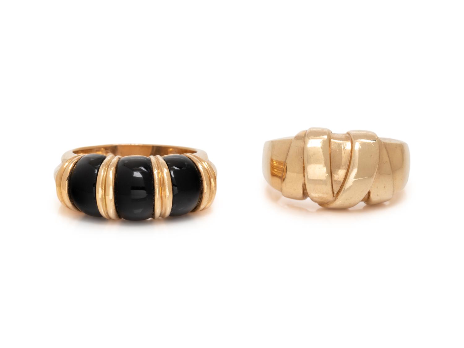 COLLECTION OF YELLOW GOLD RINGS