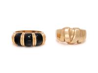 COLLECTION OF YELLOW GOLD RINGS
