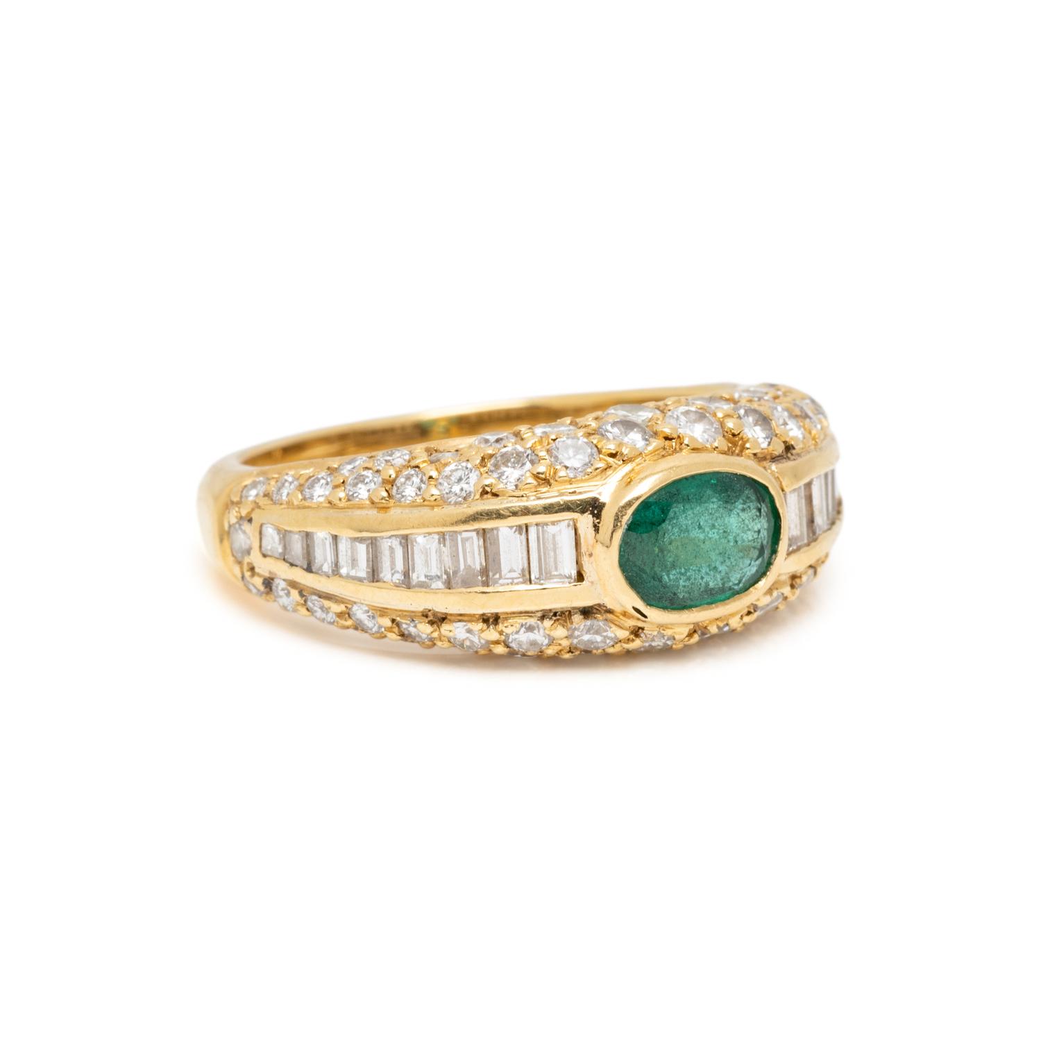 EMERALD AND DIAMOND RING