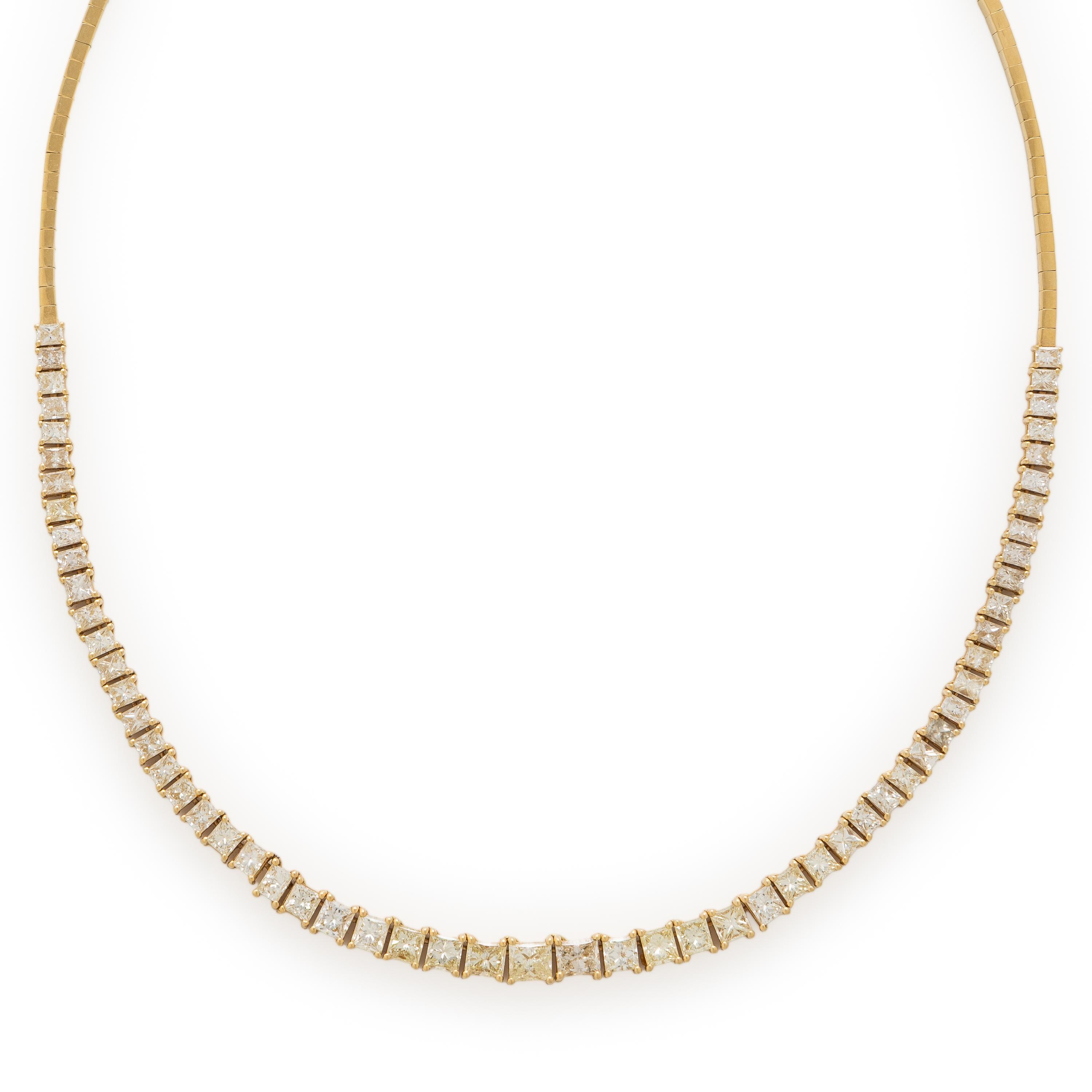 Diamond and Yellow Gold Necklace