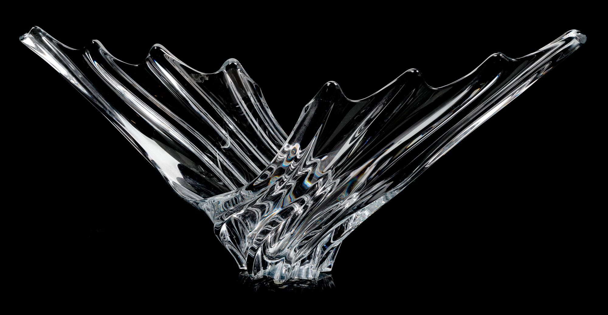 A Vannes Glass Center Bowl Width 27 inches. — SECOND HALF 20TH CENTURY