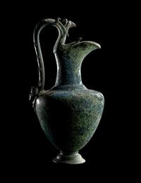 A Roman Bronze Beaked Oinochoe