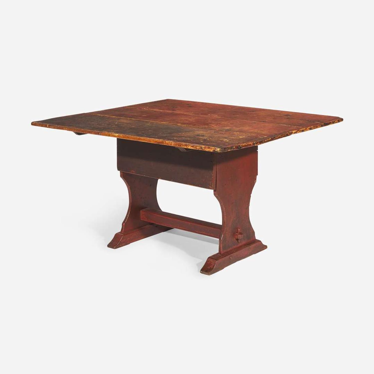A William and Mary red-painted hutch table late 18th/early 19th century