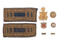 [CIVIL WAR]. Insignia attributed to Edward Lounsbery, Company B, 179th New York Infantry, comprising: