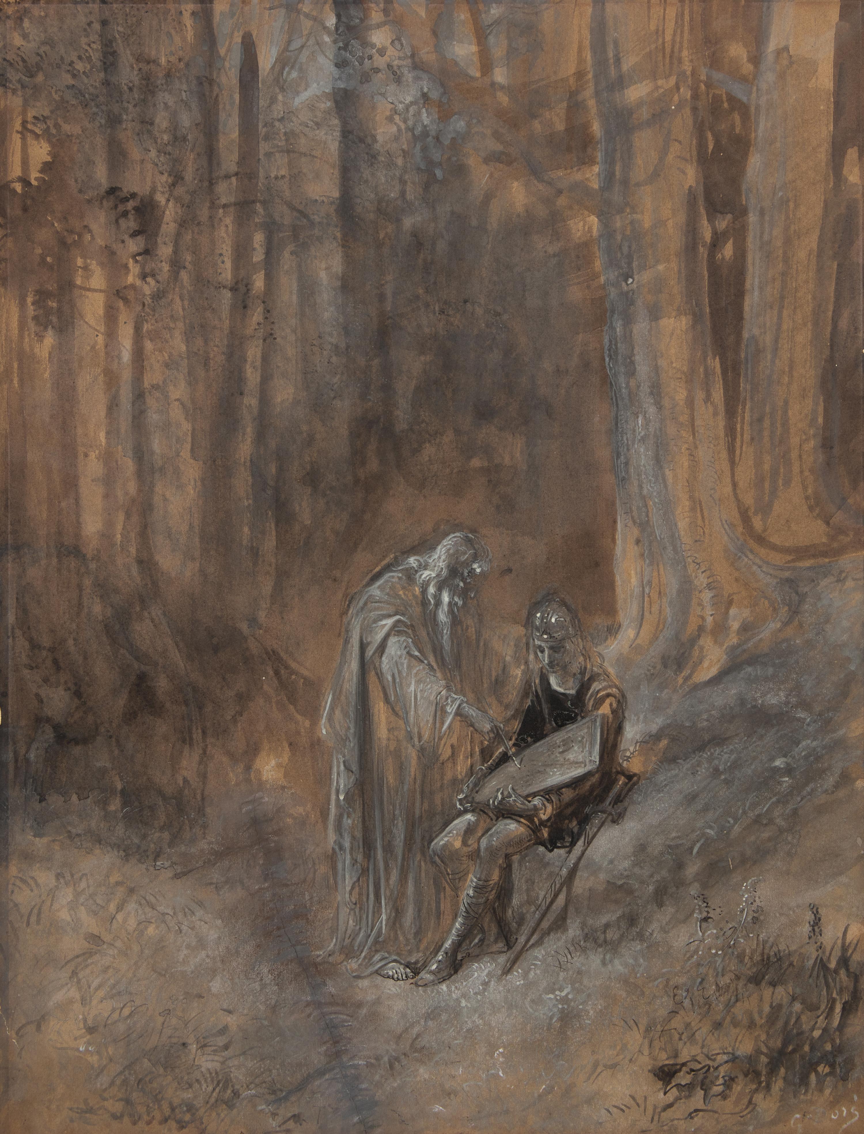 Sans Lui Parler Je Me Penchai vers lui, Je Pris Le Pinçeau et J’Effaçai l’Oiseau (from Arioste's Roland Furieux )