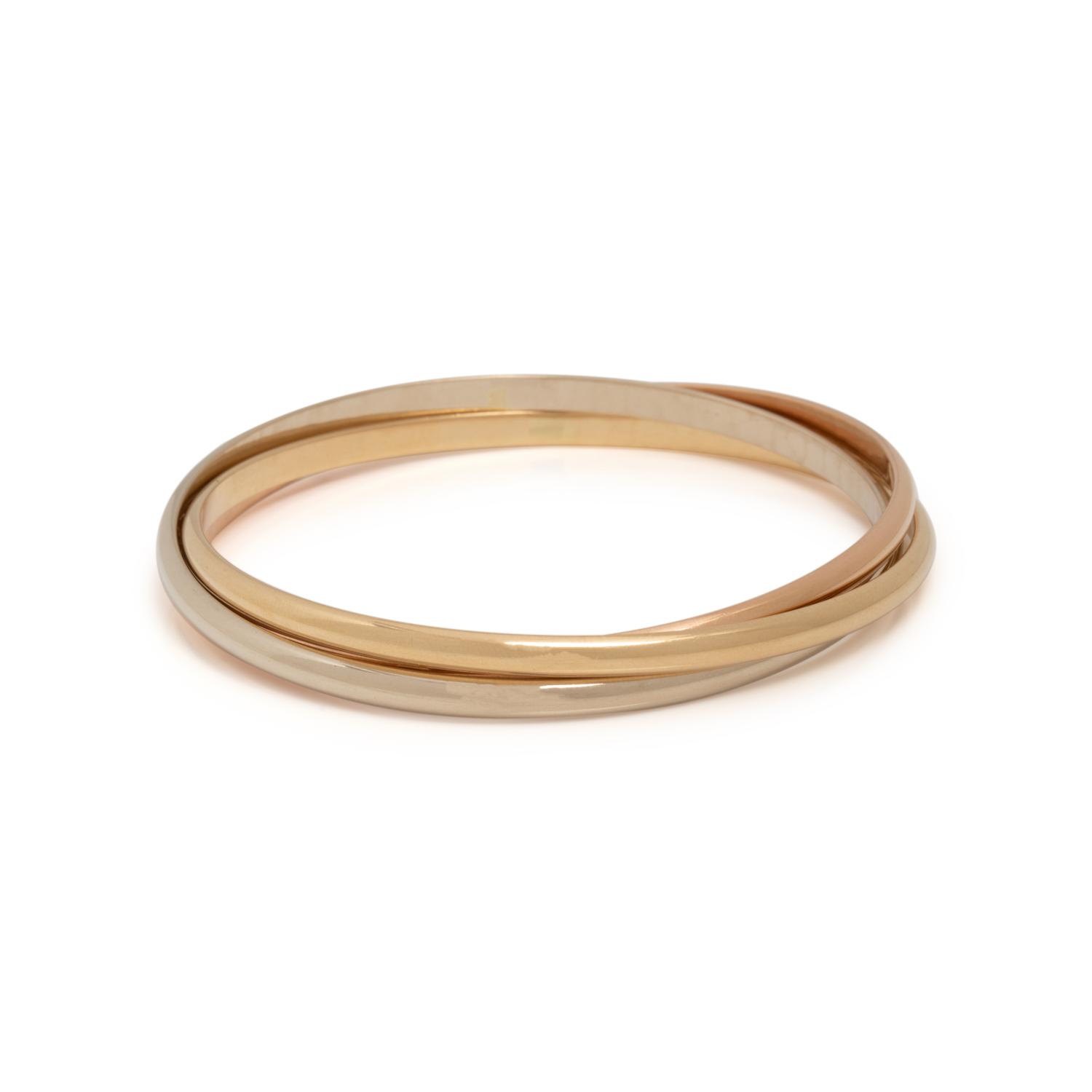 TRICOLOR GOLD BANGLE BRACELET