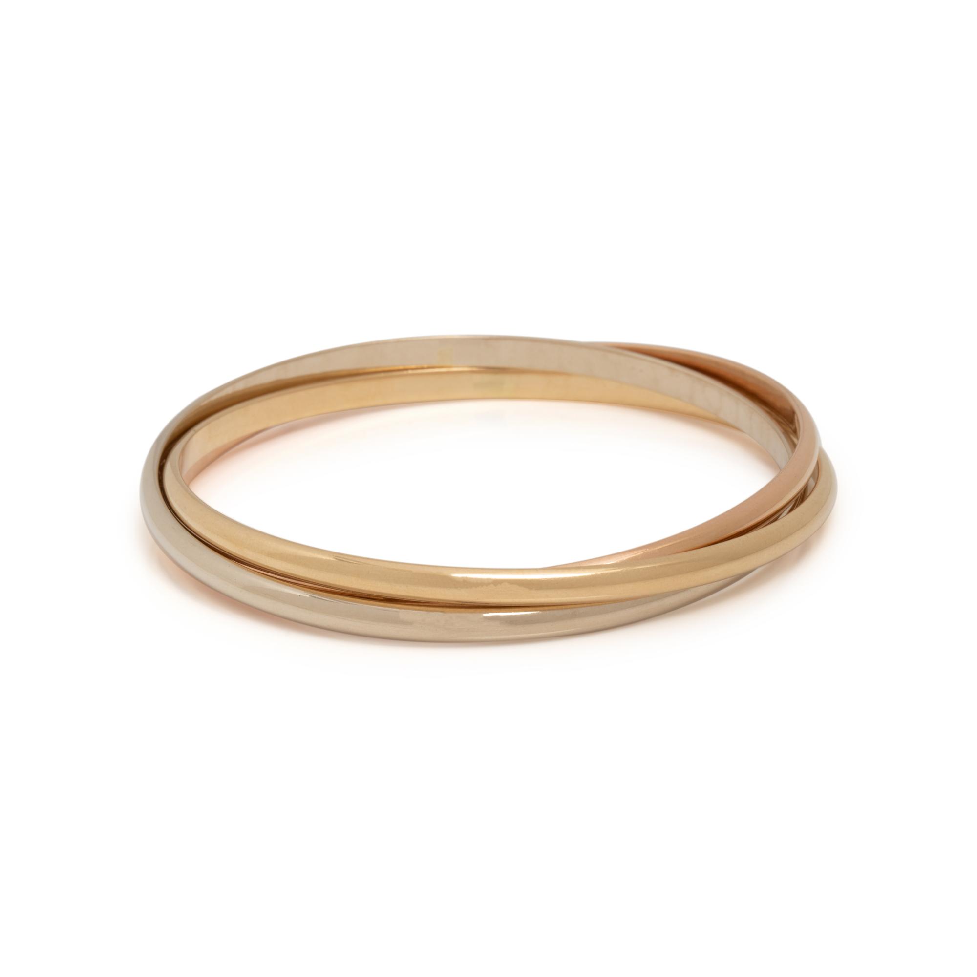 TRICOLOR GOLD BANGLE BRACELET