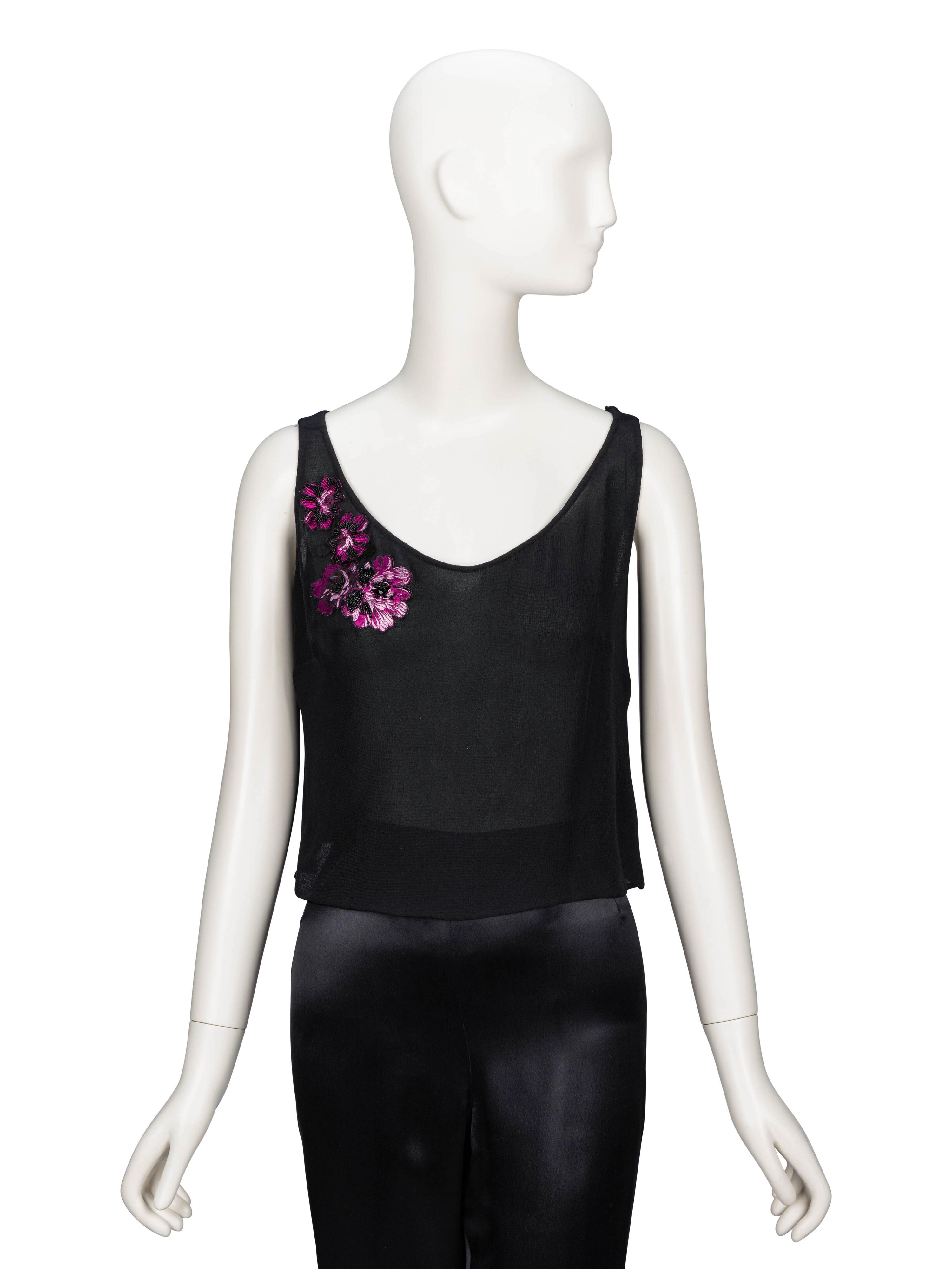 Carven Haute Couture, Floral Pantsuit Ensemble