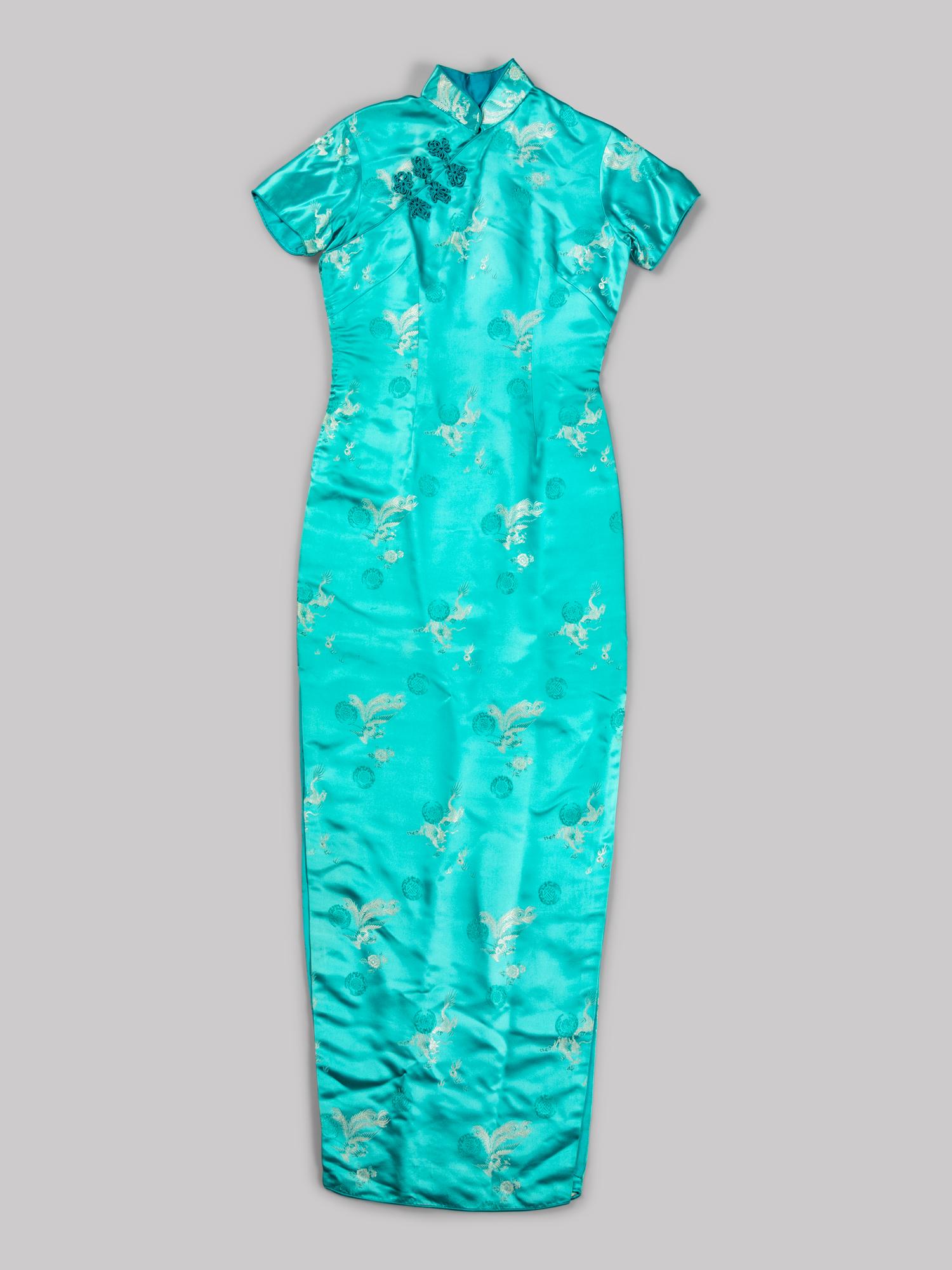 Three Chinese Silk Embroidered Ladies' Cheongsam, Qipao